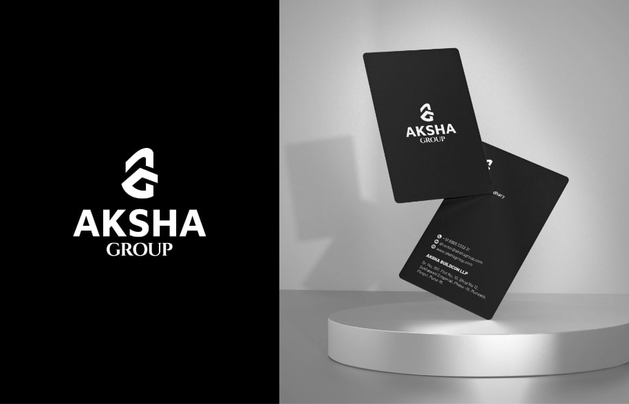 aksha business card logo