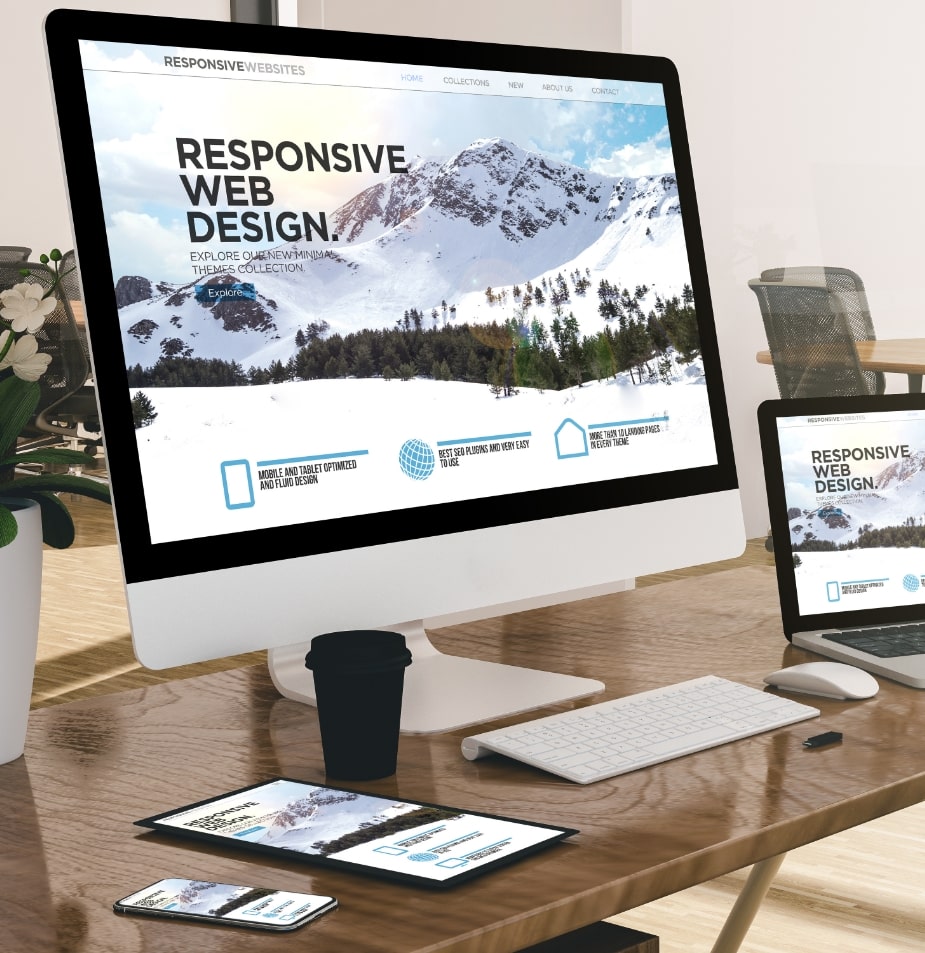 Website design visual showcasing innovative digital design